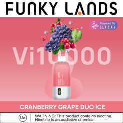 Elf Bar Slovenija - ELFBAR Funky Lands Vi10000 vape za enkratno uporabo brusnični grozdni duo led H4T0F393