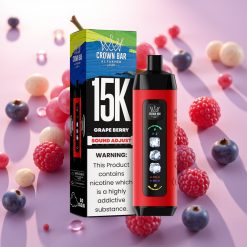 Al Fakher 15k Ice Adjust Clouds Disposable Device Grozdje Jagoda 33.1mm 15000 ponovitev LED 850mAh Type-C