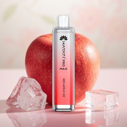 Hayati Pro Max 4000 Puffs Disposable Vape Rdeča Jabolka Led 28x28x120mm 1400mAh 2ml/10ml