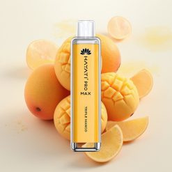 Hayati Pro Max 4000 Pufov Dispozabilni Vape Trojni Mangov 28×28×120mm 2ml/10ml 1400mAh