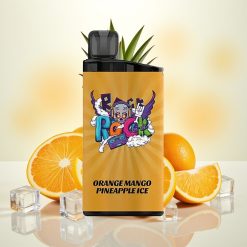 IGET Bar 3500 Puffs Dispozabilna Vapa Pomaranča Mango Ananas Led 41.3x21.3x94.5mm 1.2 Ohm Mesh Coil 1400 mAh PC+ALU 78g