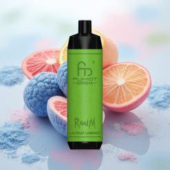 RandM Fumot Shisha 10000 Puffov Dispozabilna Vapa Modra Malina Limonada LED 18ml 850mAh 0.6ohm Type-C 0.5% Nicotin