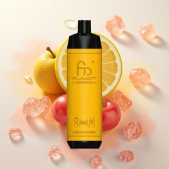 RandM Fumot Shisha 10000 Puffov LED 18ml 850mAh 0.6ohm Type-C Limona Češnja