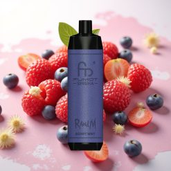 RandM Fumot Shisha 10000 Puffov LED Indikator 18ml 850mAh Tip-C Jagoda Meta