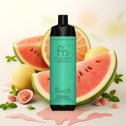 RandM Fumot Shisha 10000 Puffs 18ml 850mAh 0.6ohm Type-C 0.5% Nikotin Lubenica Melona Pasijonka Meta