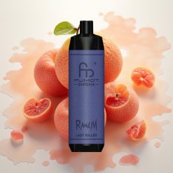 RandM Fumot Shisha 10000 Puffs Enkratna Vape Lady Killer LED 18ml 850mAh 0.6ohm Type-C 0.5% Nic