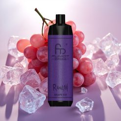 RandM Fumot Shisha 10000 Puffs LED 18ml 850mAh 0.6ohm Type-C 0.5% Ledena Grozdna Aroma