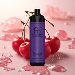 RandM Fumot Shisha 10000 Puffs LED Tipka 18ml 850mAh 0.6ohm Type-C 0.5% Nikotin Češnja Fiesta