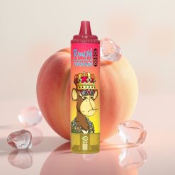 RandM Fumot Tornado 15000 Puffov Disposabel Vape Breskev Led LCD Type-C 25ml 850mAh