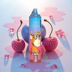 RandM Fumot Tornado 15000 Puffov USB-C LCD Modra Malina Češnja 25ml 850mAh Mesh