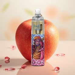 RandM Fumot Tornado 7000 Pufov Dispozabilna Vapa Rdeče Jabolko Limona 14ML 850MAH Mesh Coil Type-C RGB Zrak