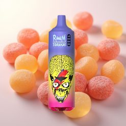 RandM Fumot Tornado 9000 Puffs Ponovno Polnljiv 850 mAh 18 mL Mrežna Tuljava RGB Display Bonboni