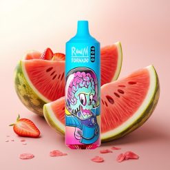 RandM Tornado 9000 Puffs 850 mAh 18 mL Mesh Coil RGB Display Glavna Jagoda Lubenica