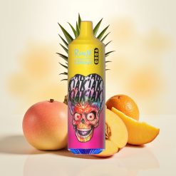 RandM Tornado 9000 Puffs 850 mAh 18 mL Mrežna Tuljava RGB Prikaz Okus: Peče Mango Ananas