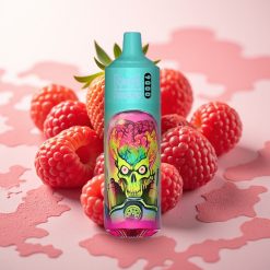 RandM Tornado 9000 Puffs 850 mAh Polnilna 18 mL Mesh Coil RGB Display Jagoda Malina