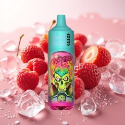 RandM Tornado 9000 Puffs 850 mAh Polnilna 18 mL Mesh Coil RGB Display Jagoda Malina Češnja Led