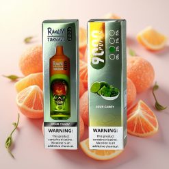 RandM Tornado 9000 Puffs 850 mAh Polnilna 18 mL Mrežna Tuljava RGB Ekran Kisli Bonboni