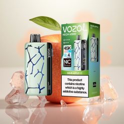 Vozol Neon 45K 45000 Puffov Disposable Vape Kislo Jabolko Led 4 Ice/3 Airflow 800mAh
