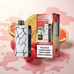 Vozol Neon 45K 45000 Puffs Baterija 800mAh E-tekočina 20ml Disposable Vape Jagoda Češnja Limeta