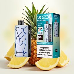 Vozol Neon 45K 45000 Puffs Disposable Vape Havajski Ananasni Paradiž z nastavljivim ledom in zračnim tokom