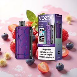 Vozol Neon 45K 45000 Pufi Enkratna Vape Jagoda Meta 20ml 50mg 800mAh