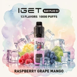 IGET Bar Plus S3 10000 Malina Grozdje Mango