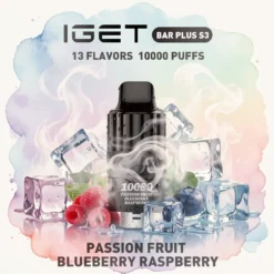 IGET Bar Plus S3 10000 Pod – Pasijonka Borovnica Malina