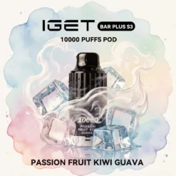 IGET Bar Plus S3 10000 Pod – Pasijonka, kivi in guava